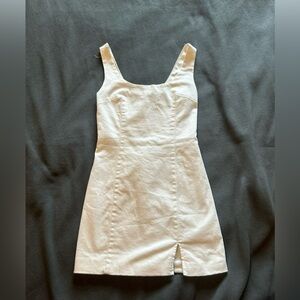 Mable white mini dress with slit